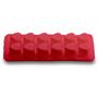 Imagem de Kit Forminhas de Silicone Antiaderente 12 Cubos Vermelho e Forminha de Coração Fácil de Limpar Flexível para Freezer
