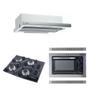 Imagem de Kit Forno Elétrico Embutir 45L Depurador Embutir Cooktop 4 Bocas Safanelli