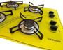 Imagem de Kit Forno Elétrico Embutir Coifa Gourmet 60cm Cooktop Amarelo 4Q Safanelli