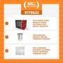 Imagem de KIT - Forno Turbo Convector Smart Basic. Preto e Vermelho FCSB4E 220v + Bancada+ 8 Assadeiras