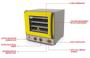 Imagem de Kit - Forno Turbo Elétrico Fast Oven PRP-004 127v Amarelo + Bancada MES-004  + 4 Assadeiras - Progás