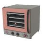 Imagem de Kit - Forno Turbo Elétrico Fast Oven PRP-004 127V Rosa + Bancada MES-004 + 8 Assadeiras - Progás