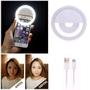 Imagem de Kit Foto Luz Led Flash Ring Light Clip Anel Recarregável + Controle Disparador Bluetooth Celular Selfie