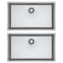Imagem de Kit franke 2 cubas de embutir/sobrepor linea em inox 70x40cm 