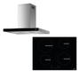 Imagem de Kit franke 2 peças coifa franke linea touch ilha 90cm 220v + cooktop franke indução smart fsm 654 i bk 220v