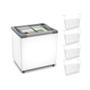 Imagem de Kit - Freezer Horizontal Tampa de Vidro 144 Litros Nf20 - Metalfrio 127v + 4 Cestos Nextgen Branco