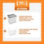 Imagem de Kit - Freezer Horizontal Tampa de Vidro 144 Litros Nf20 - Metalfrio 127v + 4 Cestos Nextgen Branco