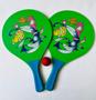 Imagem de Kit Frescobol Beach Ball 2 Raquetes e 1 Bola Praia Piscina Verão