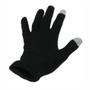 Imagem de Kit frio inverno touca gorro e par de luvas com touch p/cel