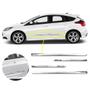 Imagem de Kit Friso Lateral Personalizado Modelo Slim Inferior Cor Cromado Focus 2009 a 2019 4 Portas