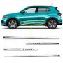 Imagem de Kit Friso Lateral Personalizado Modelo Slim Inferior Cor Cromado T-Cross 2019 2020 2021 4 Portas