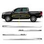 Imagem de Kit Friso Lateral Personalizado Slim Inferior Cromado Hilux 2005 a 2020 4 Portas