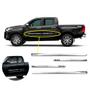 Imagem de Kit Friso Lateral Personalizado Slim Inferior Cromado Hilux 2005 a 2020 4 Portas