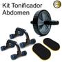 Imagem de Kit Funcional Rolo Roda Com Apoio Abwheel Fit + Slide Disc