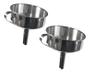 Imagem de Kit Funil Inox Reto 12 Cm 2 Unidades