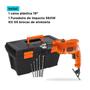 Imagem de Kit Furadeira Impacto 3/8 10" 560W C/ 5 Brocas + Caixa TM500CB Black Decker