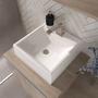 Imagem de Kit gabinete banheiro completo - armário + cuba + espelheira cross 80cm madeirado inteiro