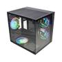 Imagem de Kit Gabinete Gamer Aquário Premium Com 4 Fans Azuis HQ