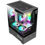 Imagem de Kit Gabinete Gamer Megalon Clanm Ótima Ventilação Suporta Até 5 Fans e  Water Cooler Vidro Temperado + 4 Cooler Fans Rgb 8 Cores Eurus