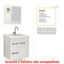 Imagem de Kit Gabinete para Banheiro Suspenso Genova 55cm 1 Porta Branca