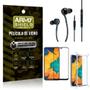 Imagem de Kit Galaxy A20 Fone Extreme + Capa Anti Impacto + Película 3D - Armyshield