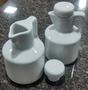 Imagem de Kit Galheteiro 2 peças Azeite e Vinagre - Porcelana Branca
