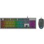 Imagem de Kit Gamer com fio USB Teclado LED RGB Rainbow e Mouse 6400DPI Ranger Grafite - Fortrek