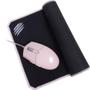 Imagem de Kit Gamer Combo Arya Mouse 2400Dpi + Mousepad Rosa Mc104 Oex