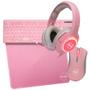 Imagem de Kit Gamer Dazz Série M 4 em 1, Teclado + Mouse + Mousepad + Headset, Rosa - 62000021