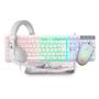 Imagem de Kit Gamer Evolut Starter com Teclado, Mouse, Headset e Mousepad, LED Rainbow, ABNT2, 1600 DPI, Driver 40mm, Branco - EG55