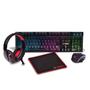 Imagem de Kit Gamer Goldentec com Headset 7 modos de iluminação + Teclado + Mouse 1200DPI + Mousepad