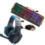 Imagem de Kit Gamer Headphone Com Mic Teclado e Mouse Abnt Led Metal