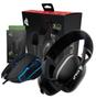 Imagem de Kit Gamer Headset Fone de Ouvido sem Fio e Mouse Ergonomico 6 Botoes Conexão USB Led RGB Rainbow