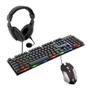 Imagem de Kit Gamer III Bright Teclado Mouse Headset Ref.0543