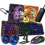 Imagem de Kit Gamer Mobilador Teclado Mouse Fone P/ Celular Free Fire