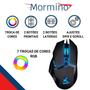 Imagem de Kit Gamer Mouse 2400 dpi Mouse PAD LED RGB HUB USB 4 Portas