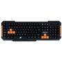 Imagem de Kit Gamer OEX Game Combo Brave - Teclado, ABNT2, Preto/Laranja + Mouse, LED - TM 303