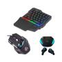 Imagem de Kit Gamer Profissional FPS Mobile - Teclado One Hand RGB, Mouse Gamer 3200dpi e Fone Bluetooth Gamer