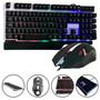 Imagem de Kit Gamer Teclado E Mouse Óptico Rgb Led Preto