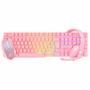 Imagem de Kit Gamer Teclado Semi Mecânico + Mouse Gamer E Headset Rosa