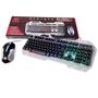 Imagem de Kit Gamer Teclado Semi Mecânico + Mouse Led Usb Knup