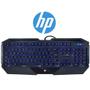 Imagem de Kit Gaming HP Teclado Mouse GK1100 USB 1600DPI Led Azul