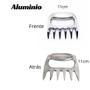 Imagem de kit Garfo 6 Dentes E Garra Urso aluminio churrasco + Madeira