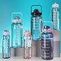 Imagem de kit Garrafa de água portátil exterior 2 litros garrafa de água para o esporte chaleira de água transparente jarro garraf