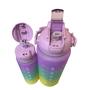 Imagem de Kit Garrafa Motivacional de Agua 3 em 1 Personalizada 2L 900ml 500ml