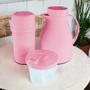 Imagem de Kit Garrafa Paris 500ml Garrafa Fano 250ml e Pote Dosador 300ml Unibaby Rosa