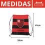 Imagem de Kit Garrafa Squeeze 450ml Time Flamengo C/ Mochila Tipo Saco - Licenciada Oficial
