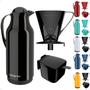 Imagem de Kit Garrafa Térmica 1L Siena + Suporte Porta Filtro de Café 102/03 + Açucareiro com Colher Unitermi