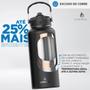 Imagem de KIT Garrafa Térmica Arell Straw Flask 946ml Inox com parede dupla e Saquinho RJC 100% algodão