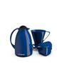 Imagem de Kit Garrafa Térmica Café Prático com Açucareiro com Colher e Suporte para Filtro - Azul